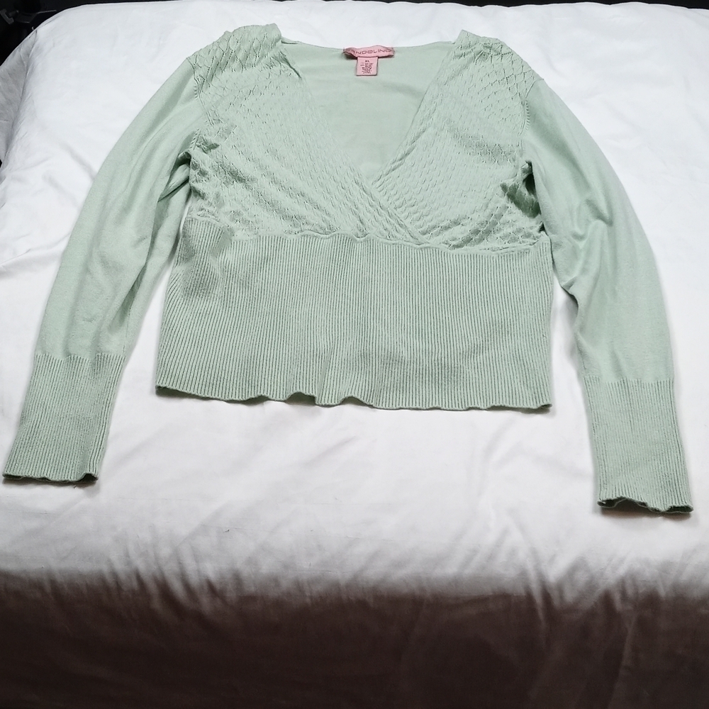 Bandalino XL womens long v-neck long sleeved sweater